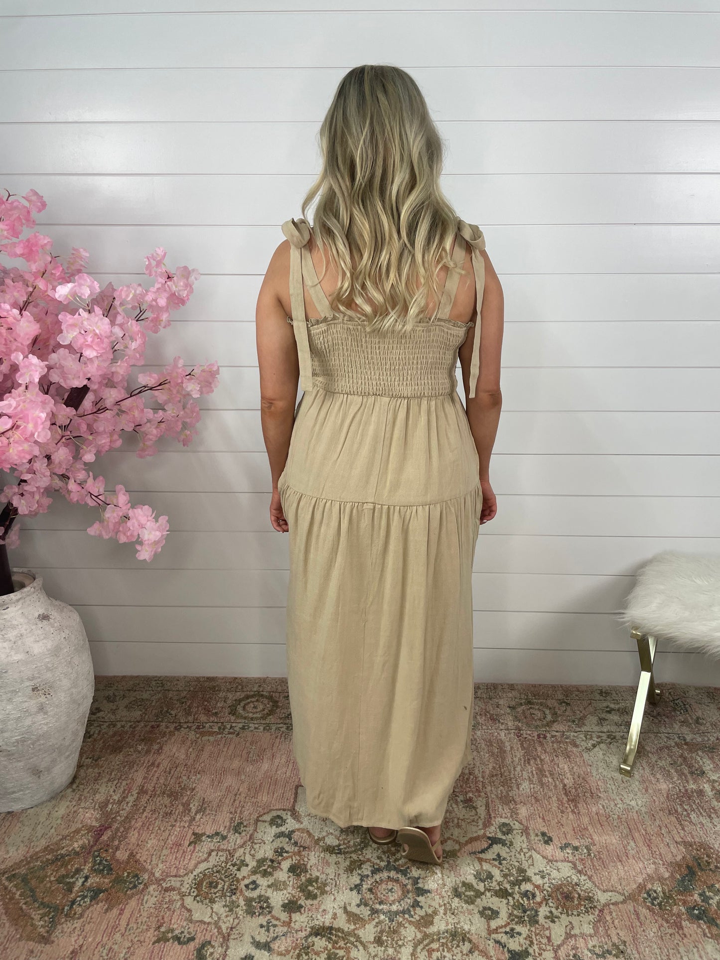 Cori Midi Dress | Taupe