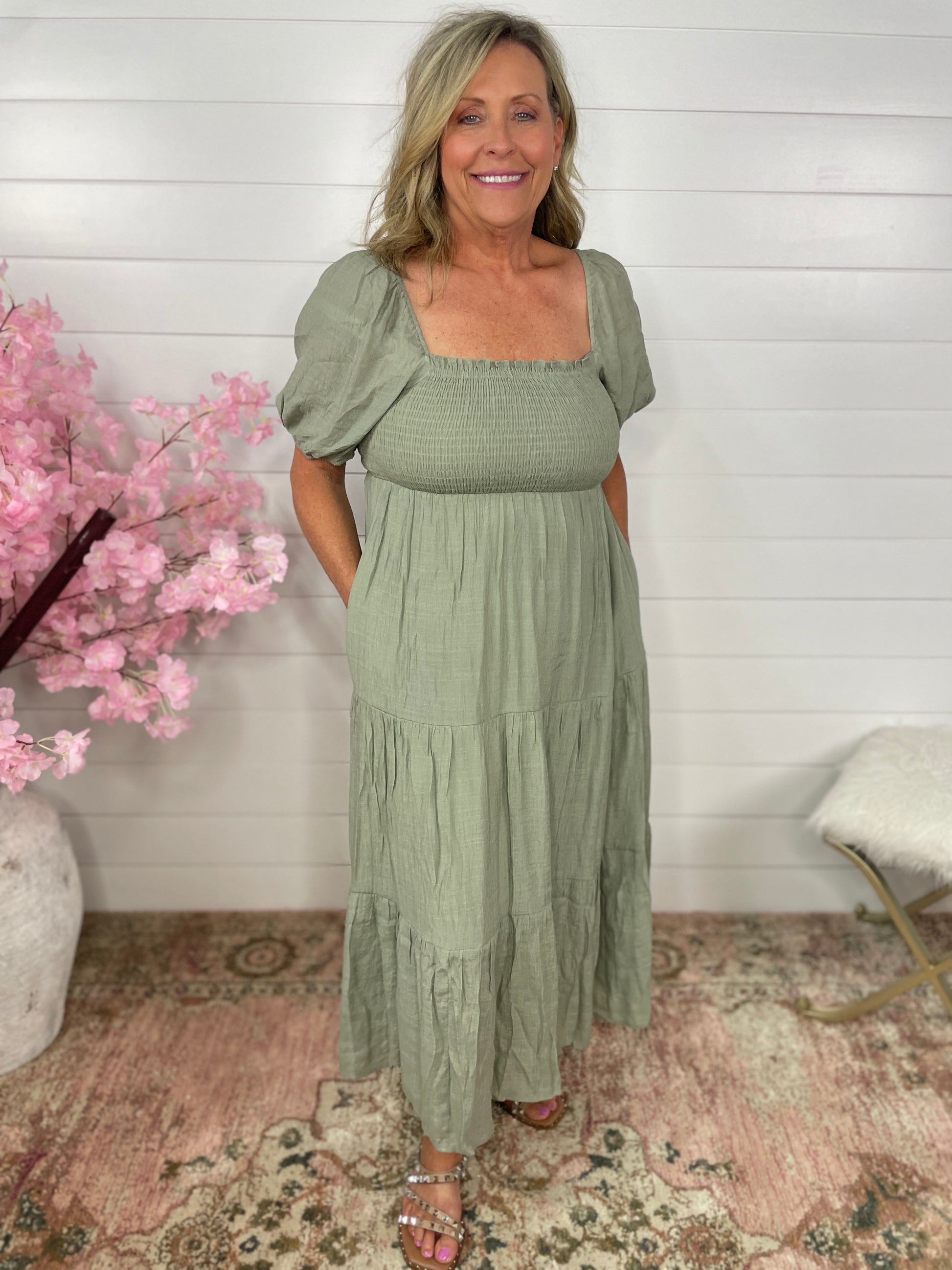 nadine midi dress Nadine Dress L / Rose Gold